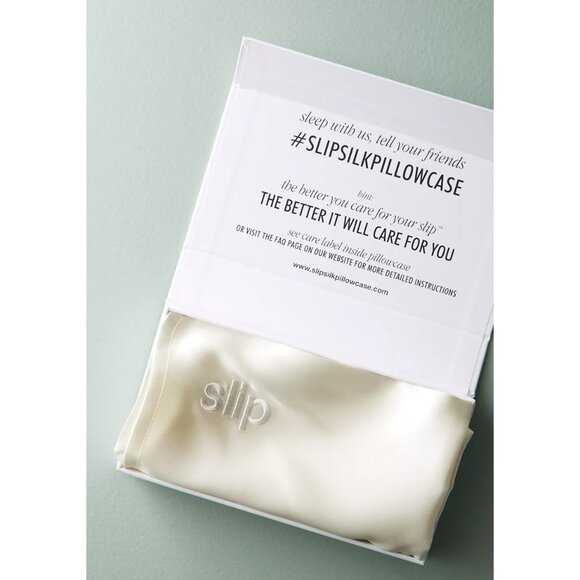 Slip Cream Silk Pillowcase - Picture 1 of 3